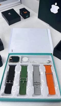 SMART WATCH WITH 4 COLOUR BANDS