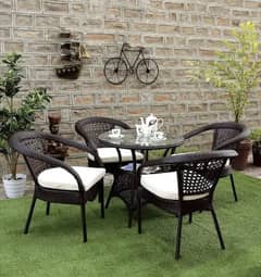 Outdoor cafe rattan and jojio chairs, Lawn Garden Furniture