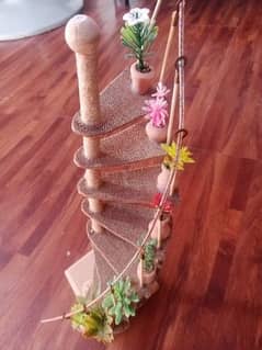 Beautiful Floral pots stairs home decor.