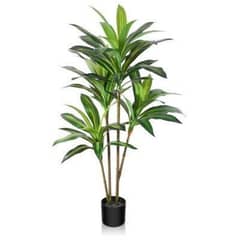 Artificial plants palm tree, fiddle leaf fig tree, long leaf tree
