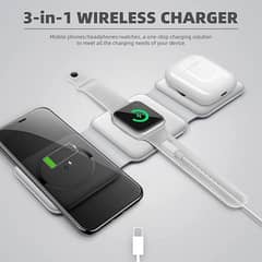 Branded 3 in 1 Wireless Charging pad for Watch, iPhone and AirPods