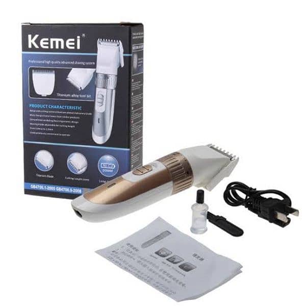 Kemei KM-9020 Rechargeable Hair Clipper Shaver Trimmer 0