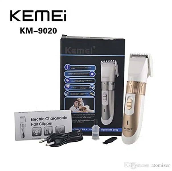 Kemei KM-9020 Rechargeable Hair Clipper Shaver Trimmer 1