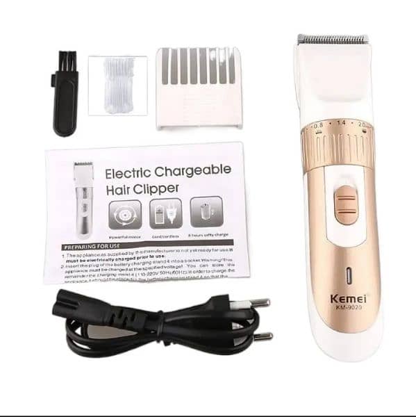 Kemei KM-9020 Rechargeable Hair Clipper Shaver Trimmer 2