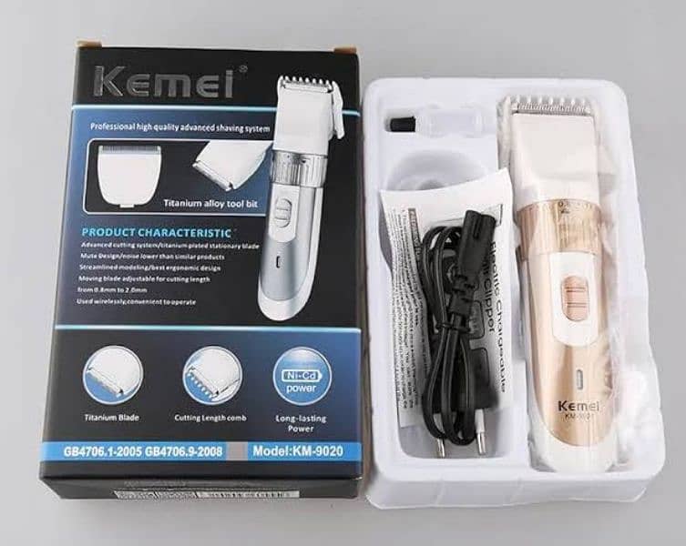 Kemei KM-9020 Rechargeable Hair Clipper Shaver Trimmer 5