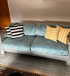 5 seater sofa set wooden chenone brand