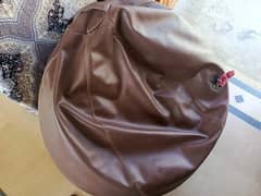 comfortable leather bean bag
