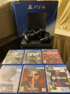 Playstation4 PS4 1TB with 4 controllers, 6 Games and original box