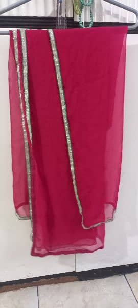 Party dress 2 piece Dupta or long maxi pink ,golden  and green 6