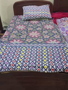 urgent sale solid wooden single bed