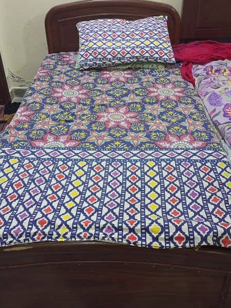 urgent sale solid wooden single bed 0