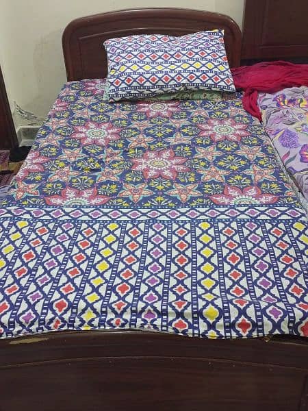 urgent sale solid wooden single bed 4