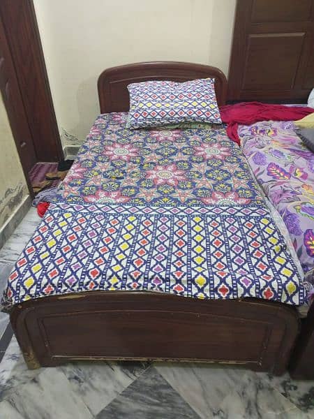 urgent sale solid wooden single bed 5