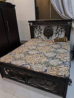Iron Rod Double Bed with Moltifoam plus Mattress 9/10 condition