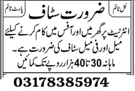 male & female staff required