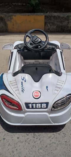 White Battery Racing Car