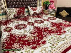 3pcs Crystal Cotton Printed Double Bedsheet