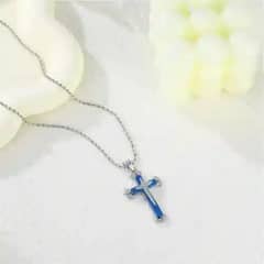 Cross Necklace Stainless Steel Men Pendant Necklace Polished Chain Bal