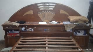 Used wooden double bed