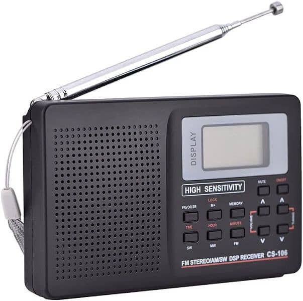 Portable Digital AM FM Stereo Radio FM/AM/SW/LW/TV 1