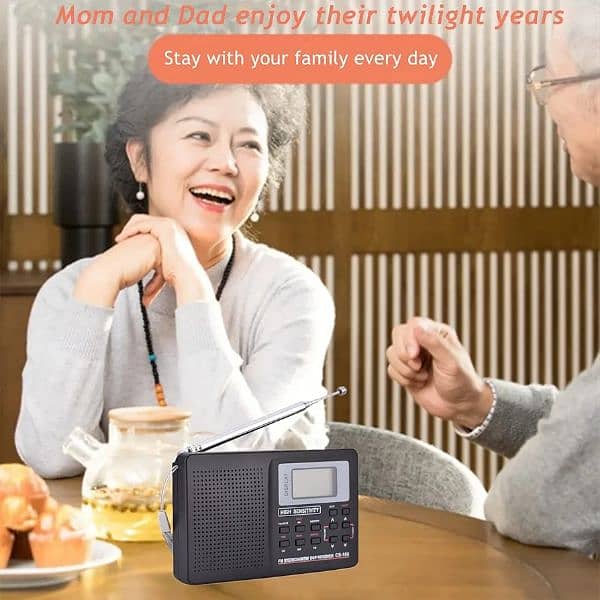 Portable Digital AM FM Stereo Radio FM/AM/SW/LW/TV 3