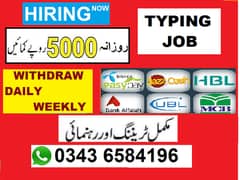 TYPING JOB /  (No Time Restrictions)