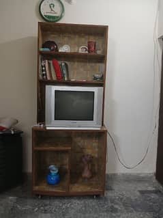 tv stand plus book shelf