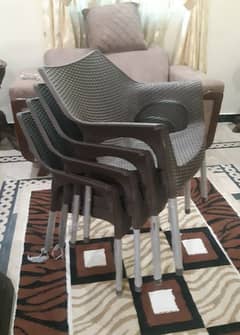 set of 6 chairs with table
