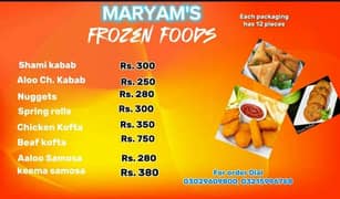 MARYAMS FROZEN FOOD