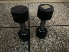 2kg dumbbell pair with rubber padding