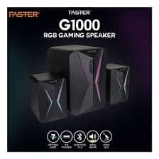 FASTER G1000 RGB Lighting Mini Gaming Speaker with Blutooth