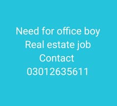 Need for office boy