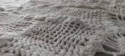 Crochea Full Size Bed Sheet with TWO Pillow Covers