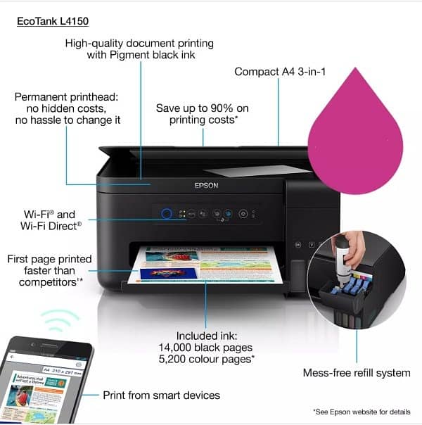 Epson Printers L805 / ET-2720/ET-2760/ET-2850/ET-4760/WF-5690/XP-3150 5