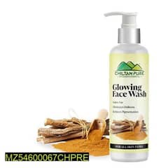 Glowing face wash