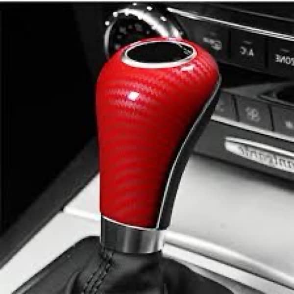 Mercedes-Benz W204 Red Carbon Fiber Gear Shift Knob Cover Trim Fits 3