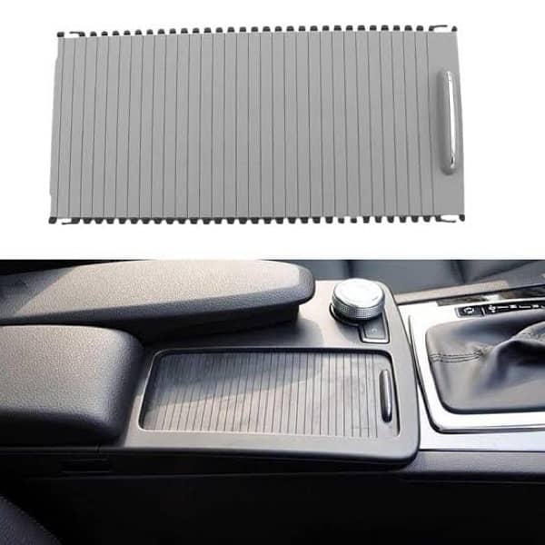 Mercedes Benz Console Cup Holder Blind Cover Zipper Rolling Curtain 0