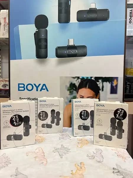 BOYA DUAL WIRLESS MIC FOR TYPE C & IOS WITH 3 YRS WARRANTY 0