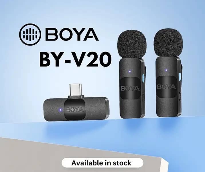 BOYA DUAL WIRLESS MIC FOR TYPE C & IOS WITH 3 YRS WARRANTY 5