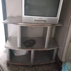 TV with trolly in good condition