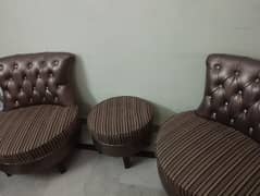 Sofa chair set with table