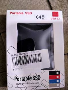 64 TB Portable SSD Type C USB 3.1