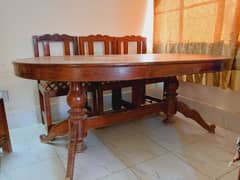 Pure Wood Dining Table with 4 Chairs . Just like new
