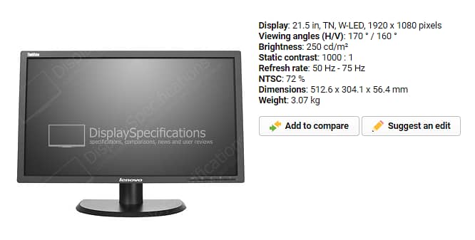 Lenovo ThinkVision 21.5-inch FHD LED Backlit LCD Monitor 3