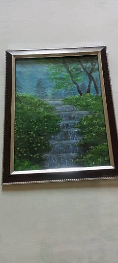 Arcylic waterfall painting