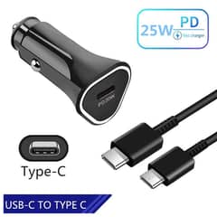 CAR CHARGER FAST CHARGING 3.0 TYPE C 25W WITH TYPE C CABLE