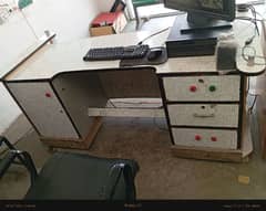 computer table, mobile counter, chair