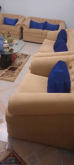 Beige Coloured Seater Sofa Set