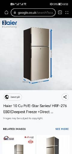 Haier Refrigerator HRF-276 EBD Gold color box pack