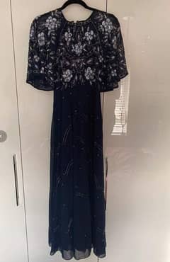 Asos UK branded embellished maxi dress size 8